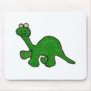 Cartoon Crayon Brontosaurus Collectie Muismat