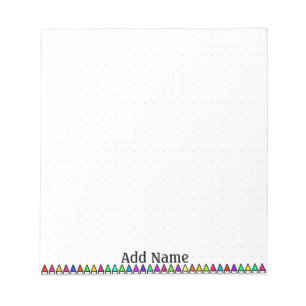 Cartoon Crayon Pattern Aangepast puntenraster Notitieblok