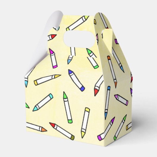 Cartoon Crayon Pattern Bedankdoosjes (Voorkant Zijde)