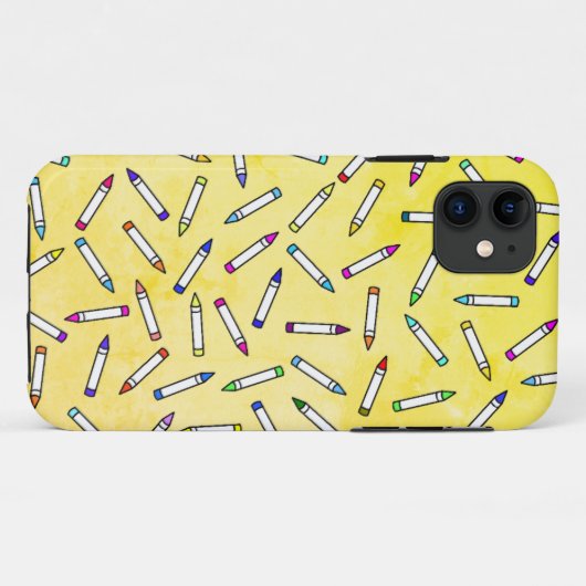 Cartoon Crayon Pattern Case-Mate iPhone Case (Achterkant (horizontaal))