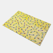 Cartoon Crayon Pattern Deurmat (Schuin)