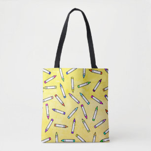 Cartoon Crayon Pattern Draagtas