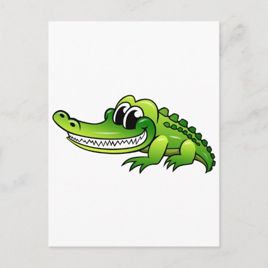 Cartoon Crocodile Briefkaart (Voorkant)