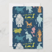 Cartoon Cryptids Cryptozoölogie Monsters Verjaarda Kaart (Achterkant)