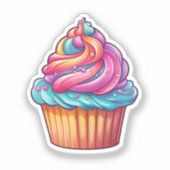 Cartoon cupcake sticker (Voorkant)