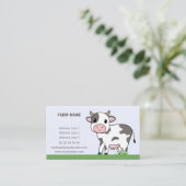 Cartoon Cute Cow Carte de visite de ferme (Debout devant)