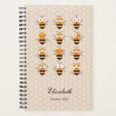 Cartoon Cute Funny Honey Bee Honeycomb 2026 (Devant)