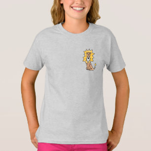 cartoon cute lion kids retro safari jungle animal t-shirt