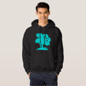 Cartoon - Cyaan Hoodie (Voorkant volledig)