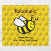 Cartoon d'abeilles domestiques Racomelo Étiquette (Étiquettes simples)