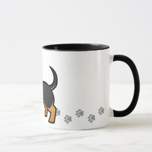 Cartoon Dachshund (gladde jas) Mok