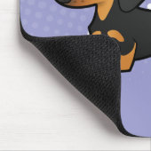 Cartoon Dachshund (gladde jas) Muismat (Hoek)