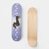 Cartoon Dachshund (gladde jas) Skateboard (Voorkant)