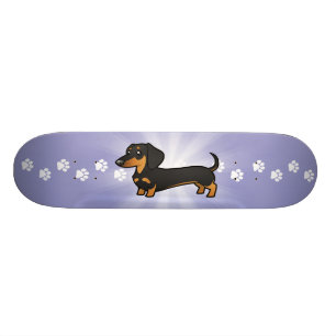 Cartoon Dachshund (gladde jas) Skateboard