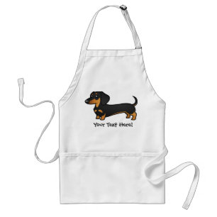 Cartoon Dachshund (gladde jas) Standaard Schort