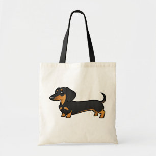 Cartoon Dachshund (gladde jas) Tote Bag