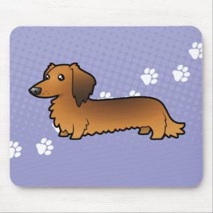 Cartoon Dachshund (longhair) Muismat