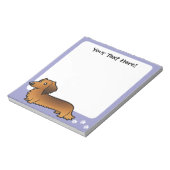 Cartoon Dachshund (longhair) Notitieblok (Gedraaid)
