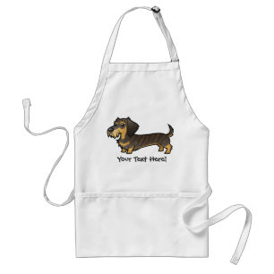 Cartoon Dachshund (wirehair) Standaard Schort