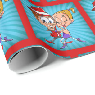 Cartoon Dancers Papier d'enveloppement cadeau