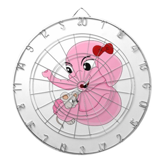 Cartoon dartboard van juffelolifant dartbord (Voorkant)