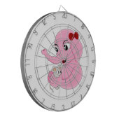 Cartoon dartboard van juffelolifant dartbord (Voorkant Links)