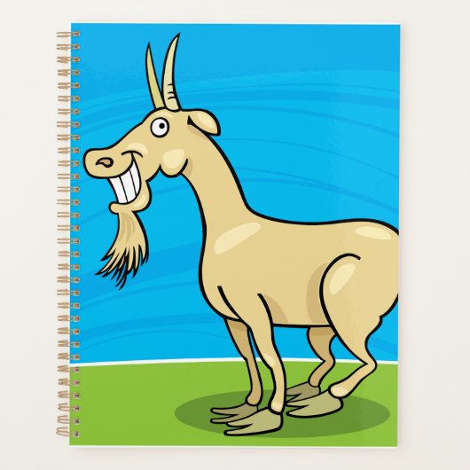 Cartoon de chèvre souriant animal de ferme (Devant)