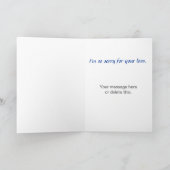 Cartoon de chien triste carte de sympathie pour an (Intérieur)