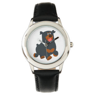 Cartoon de jeu mignon Montre Rottweiler