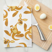 Cartoon de tambours Kangaroo Mojo Serviette de cui (Quart Plié)