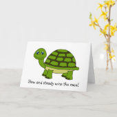 Cartoon de tortue mignonne Encouragement Carte de  (Fleur jaune)