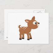 Cartoon Deer Briefkaart (Voorkant / Achterkant)