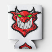 Cartoon demon face head satan blikjeskoeler (Achterkant)