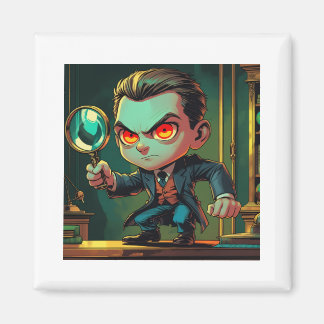 Cartoon detective thema magneet