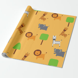 Cartoon Dierthema Verpakkingspapier Cadeaupapier