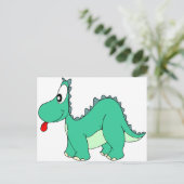 Cartoon Dinosaur Briefkaart (Staand voorkant)