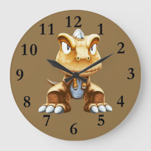 Cartoon Dinosaur Clock Grote Klok