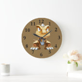 Cartoon Dinosaur Clock Grote Klok (Huis)