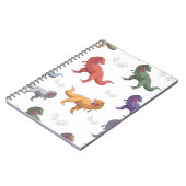 Cartoon dinosaur dino t rex Pattern Cute Summer Notitieboek (Linkerzijde)