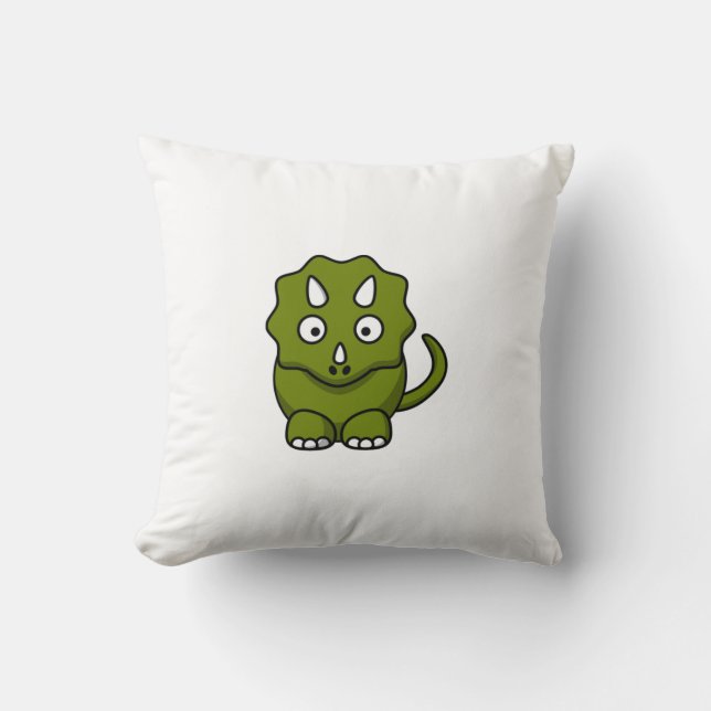 Cartoon Dinosaur Kussen (Voorkant)