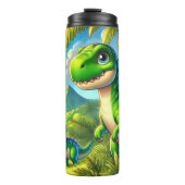 Cartoon Dinosaurs Oerwoud Fun Thermosbeker (Voorkant)