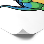 Cartoon dinosaurus illustratie poster (Hoek)