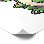 Cartoon dinosaurus illustratie poster (Hoek)