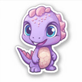Cartoon dinosaurus illustratie sticker (Voorkant)