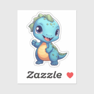 Cartoon dinosaurus illustratie sticker
