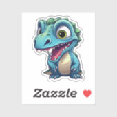 Cartoon dinosaurus illustratie sticker (Vel)