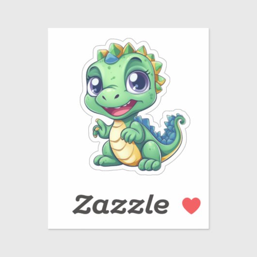 Cartoon-dinosaurus Sticker (Vel)