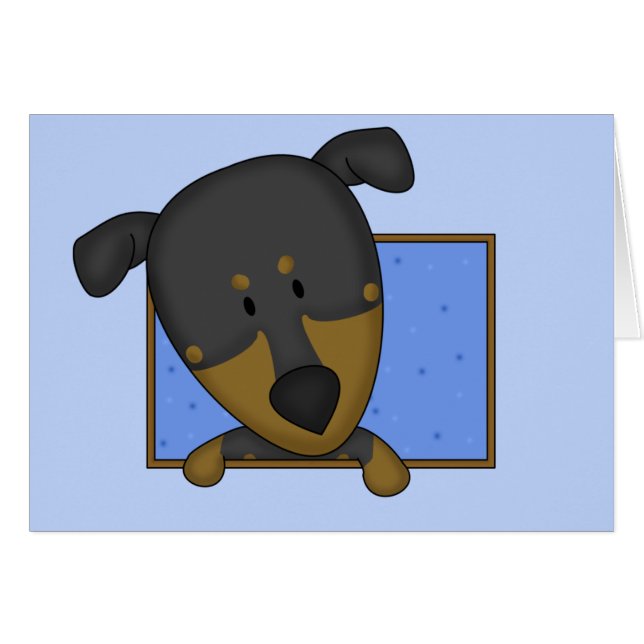 Cartoon Doberman Pinscher (Voorkant Horizontaal)