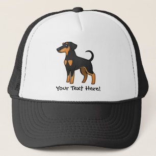 Cartoon Doberman Pinscher (floppy ears) Trucker Pet