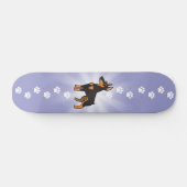Cartoon Doberman Pinscher Skateboard (Horizontaal)